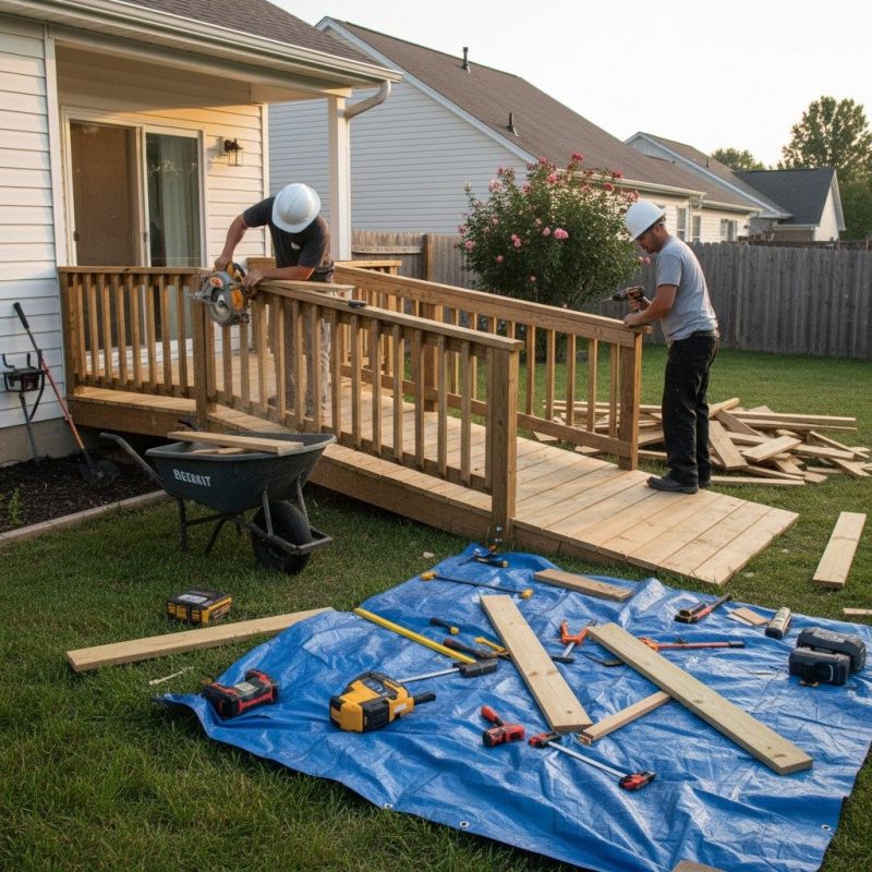 Handicap Ramp Construction in Conroe, TX