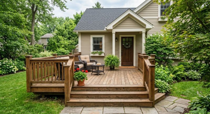 Front Deck Construction in Worcester, MA