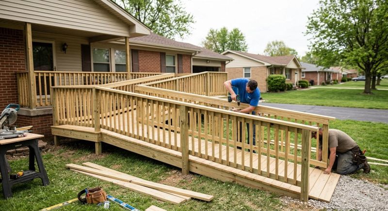 Wood Ramp Installation in Kansas City, KS